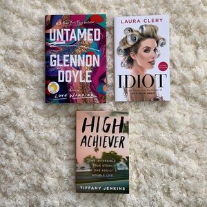 Untamed by Doyle, Idiot by Clery, High Achiever by Jenkins books bundle